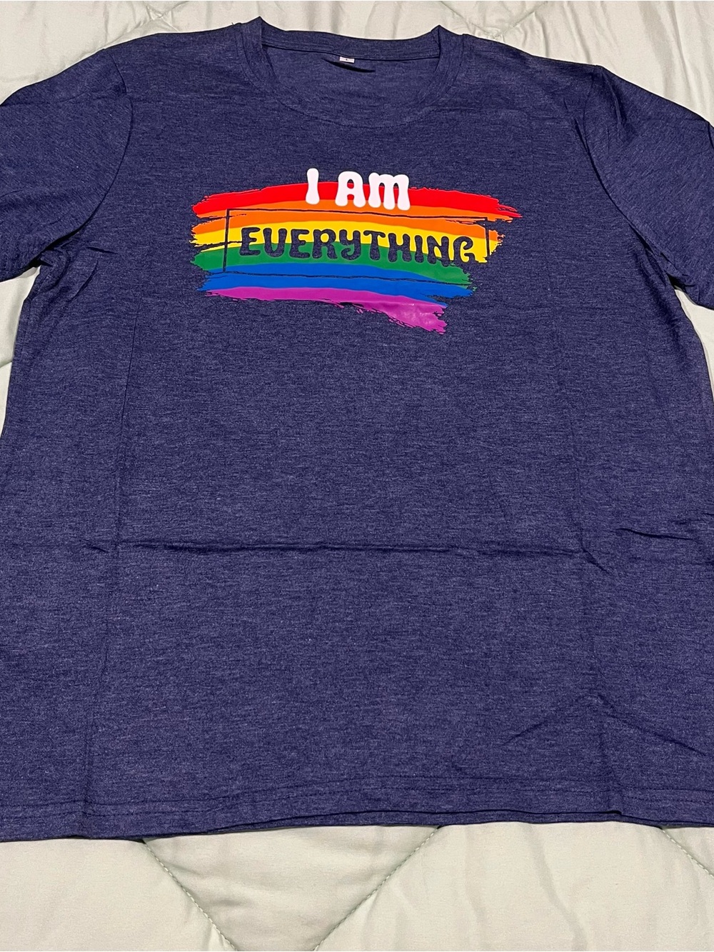 Pride Rainbow Flag Shirt "I am everything", L